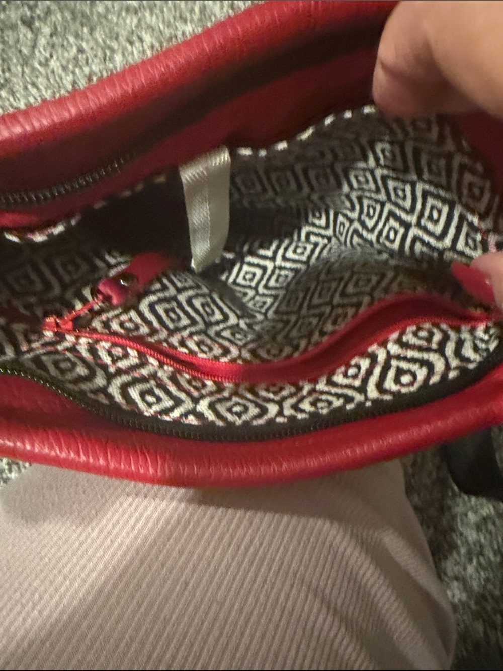 Red and Black Cowhide Women's Bag One of a kind. Bought from maker. Zerelli - Picture 6 of 6